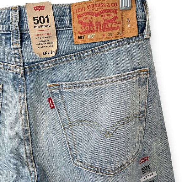 NWT! Levi’s 501 - 150th Anniversary Peace Sign Baggy Loose Jeans - Picture 5 of 7